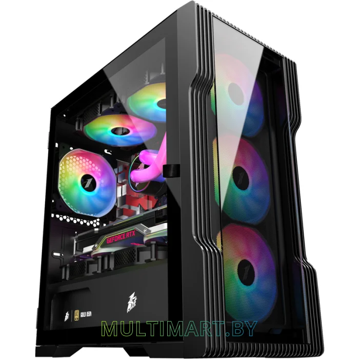 Корпус 1stPlayer Trilobite T3-G ARGB (T3-G-BK-4F2(AP))